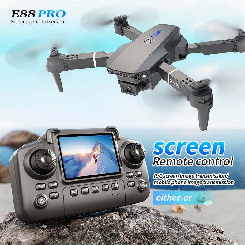 Profesyonel E88 PRO Drone, Ekr - Drone Camera 4K incelemesi ve fiyatı